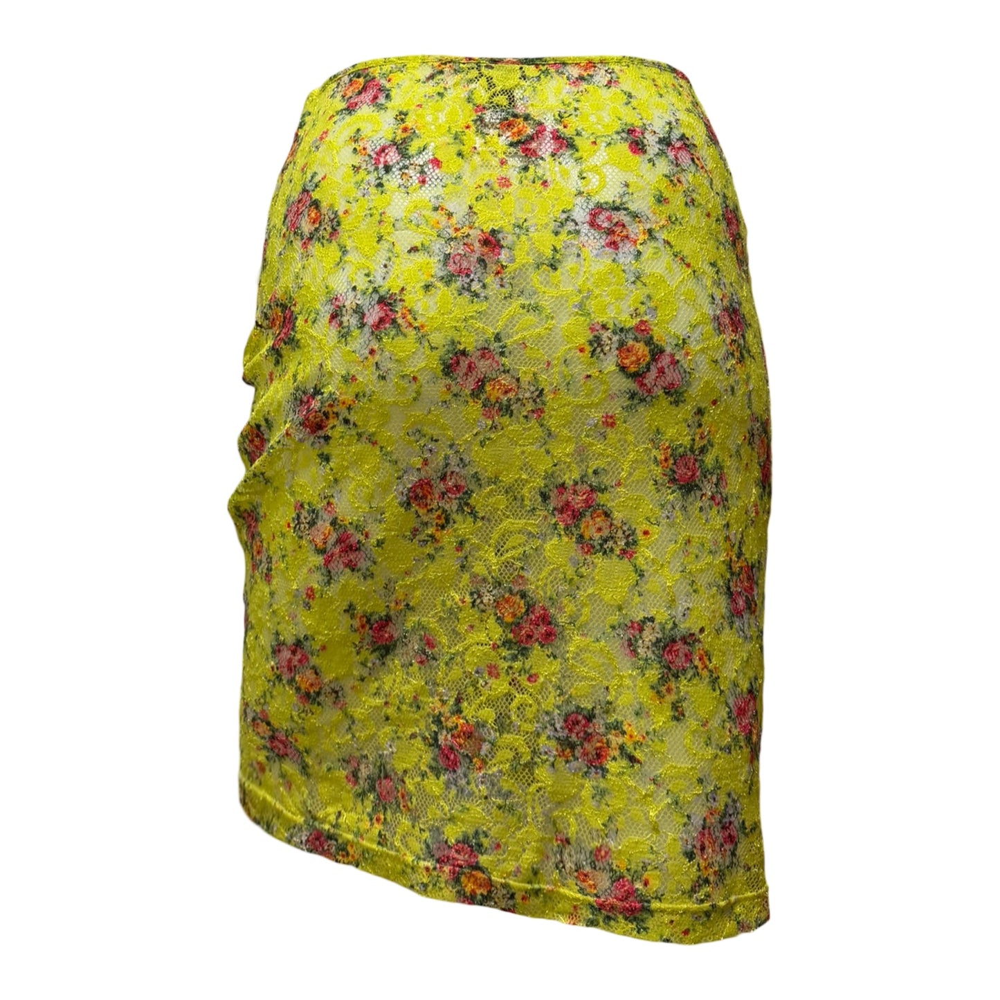 D&G Fall Winter 1999 Sheer Floral Lace Pencil Skirt