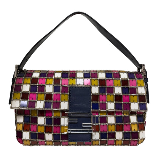 FENDI Multicolor Glass Tile Mosaic Baguette Bag