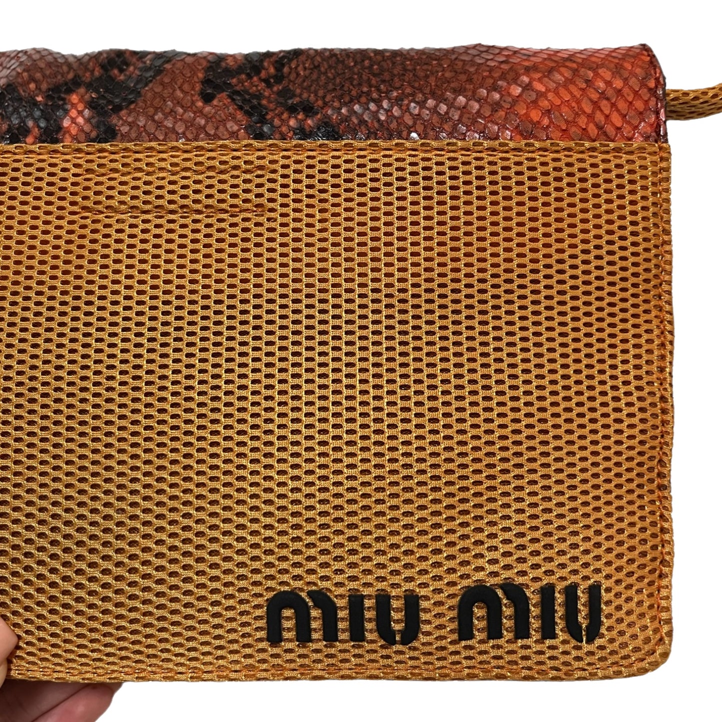 MIU MIU Fall Winter 1999 Python Mesh Hand Bag