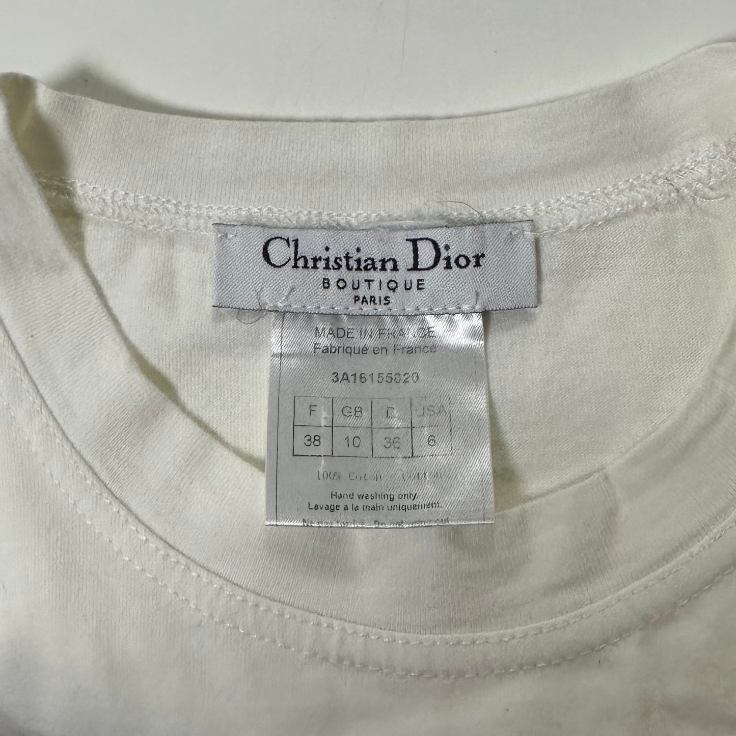 CHRISTIAN DIOR Spring Summer 2003 Vintage Logo Print The Latest Blonde T-Shirt