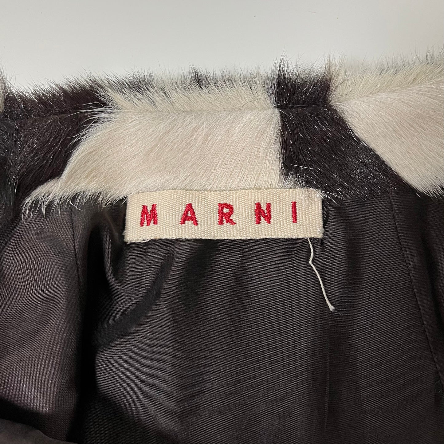 MARNI Fall Winter 2003 Fur High Waisted Midi Skirt