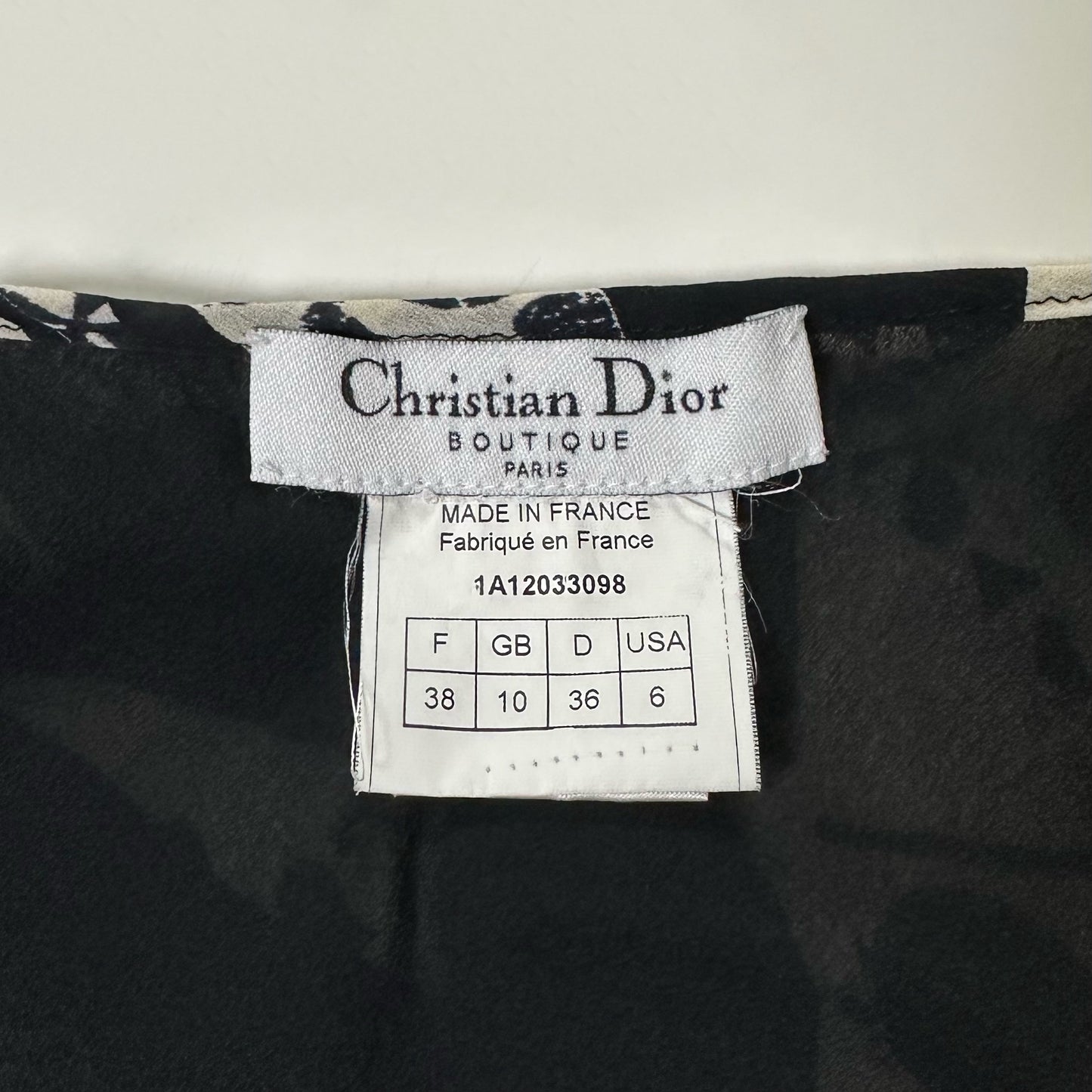 CHRISTIAN DIOR Spring Summer 2001 Dice Trump Print Midi Skirt