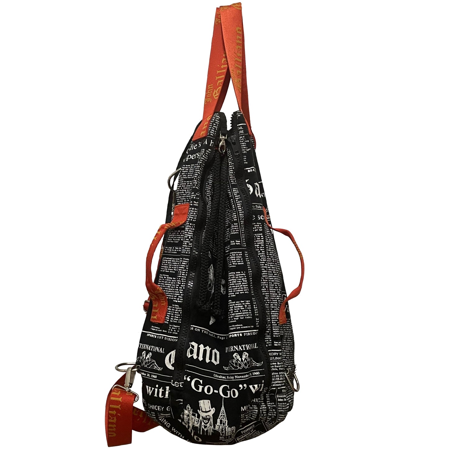 JOHN GALLIANO Three Way Newspaper Print Bag