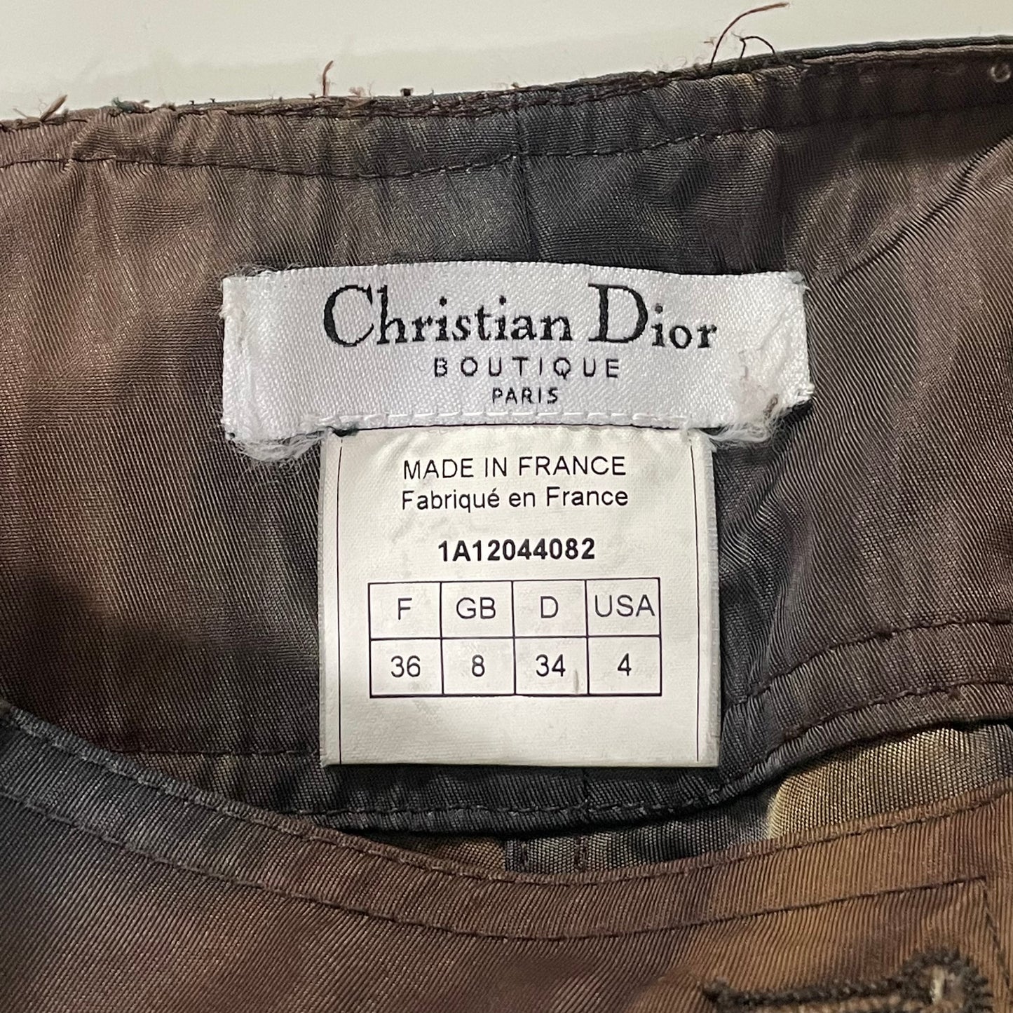 CHRISTIAN DIOR Fall Winter 2001 High Waisted Striped Flared Pants