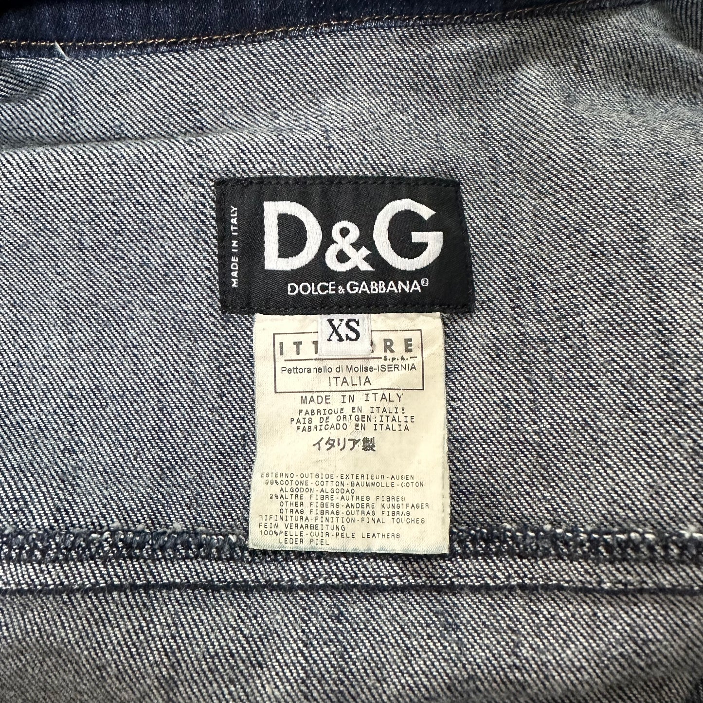 D&G Fur Trim Patchwork Denim Jacket