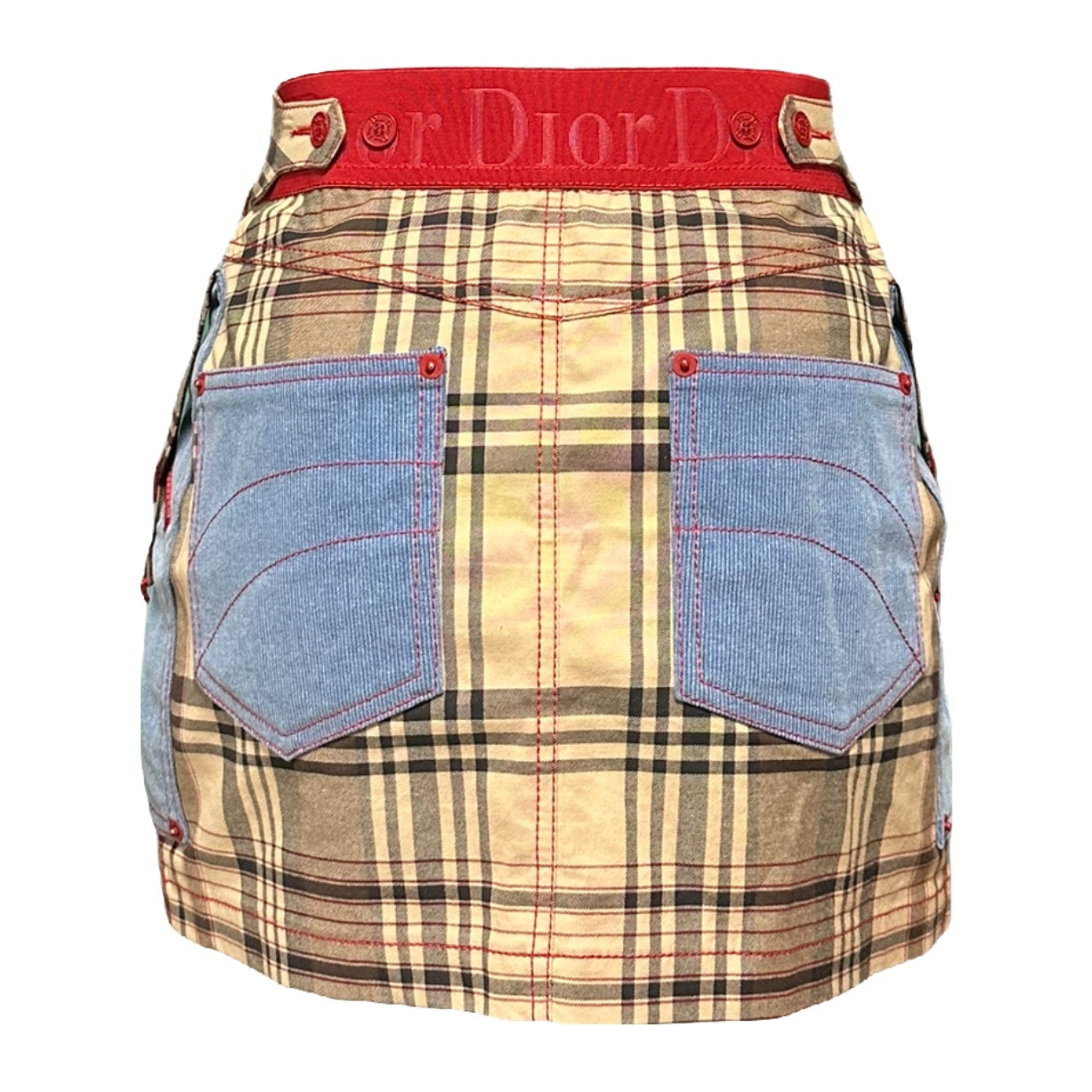 CHRISTIAN DIOR Fall Winter 2004 Golf Checkered Mini Skirt