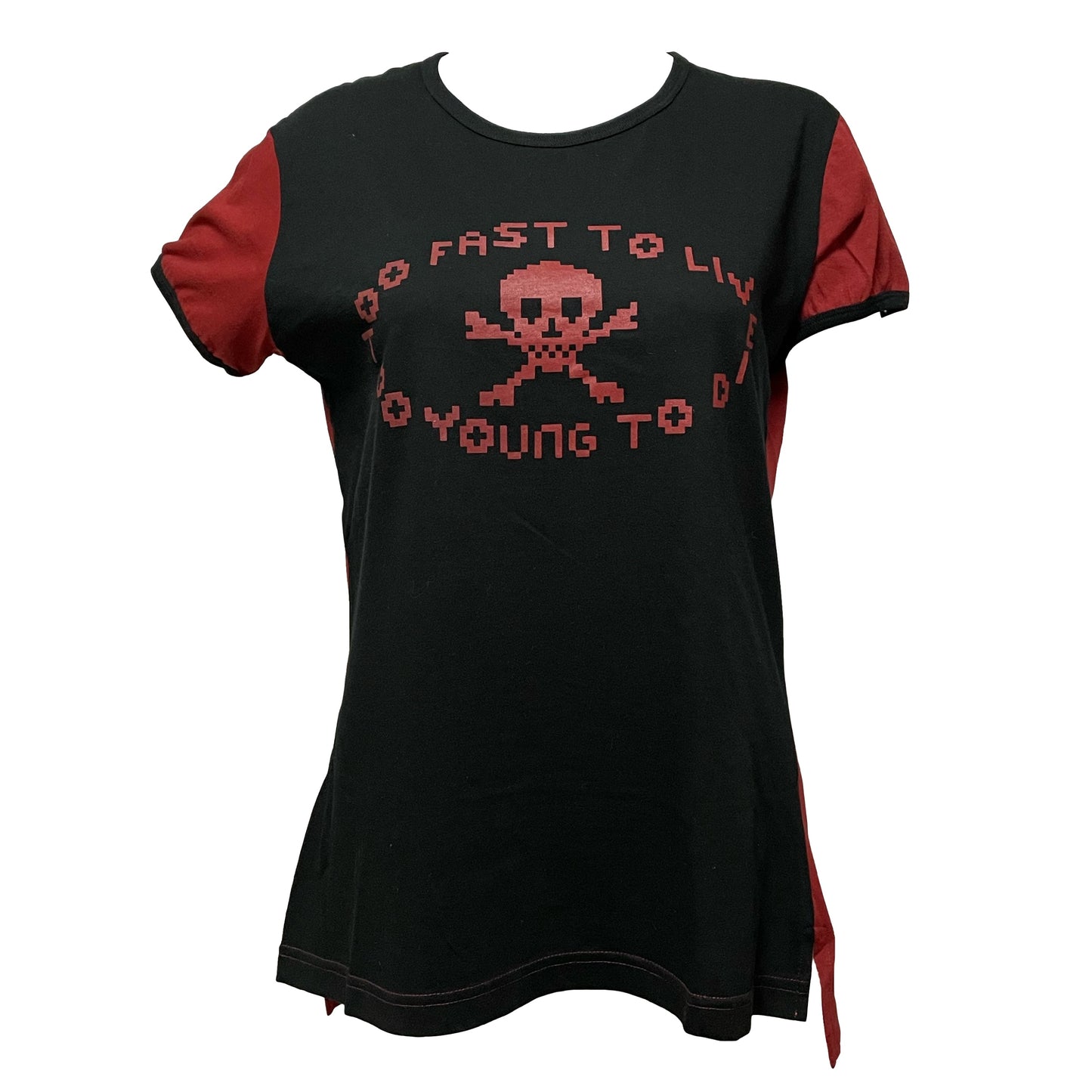 VIVIENNE WESTWOOD "Too Fast to Live, Too Young to Die" Digital Skull T-Shirt