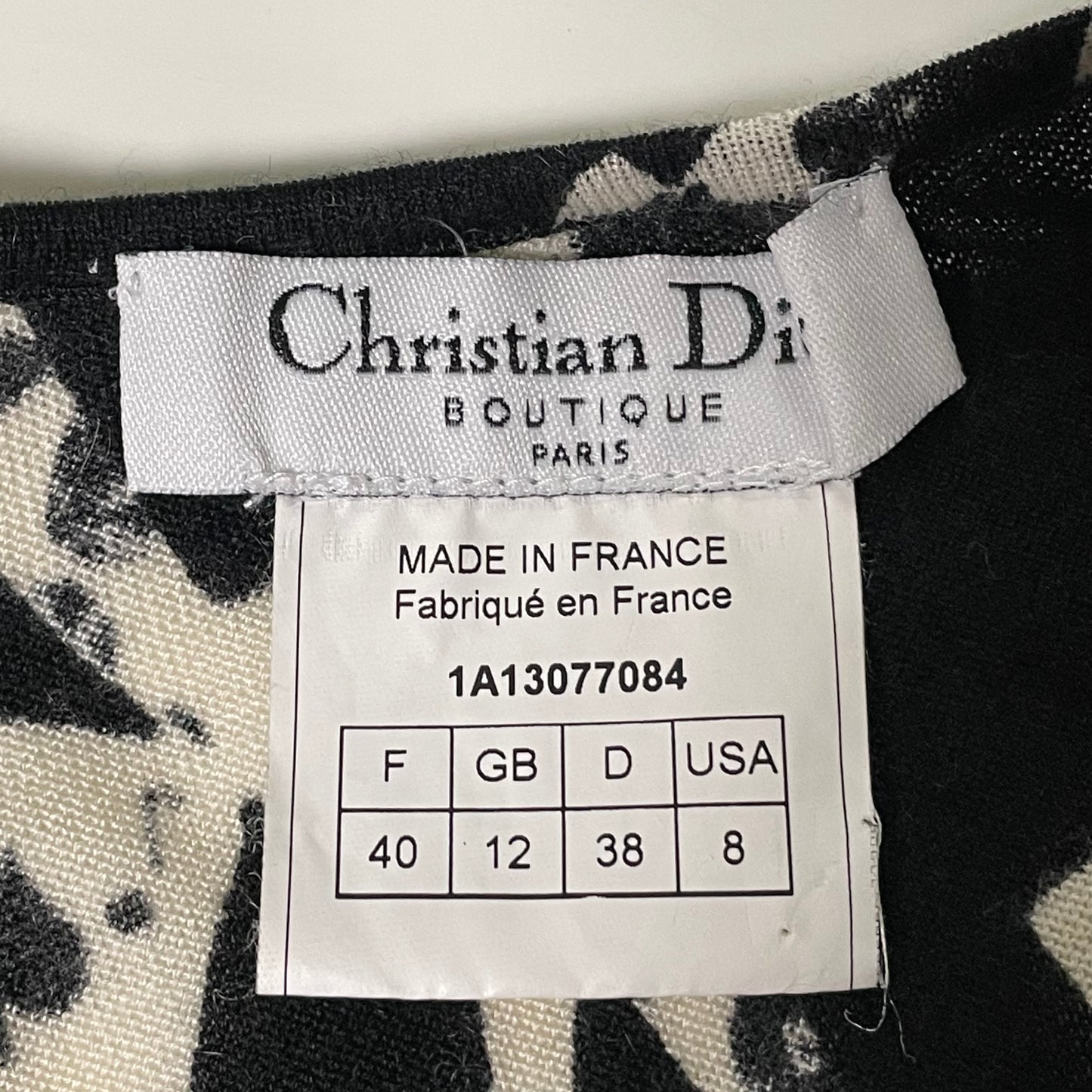 CHRISTIAN DIOR Spring Summer 2001 Dice Trump Print Wrap Semi Sheer Cardigan