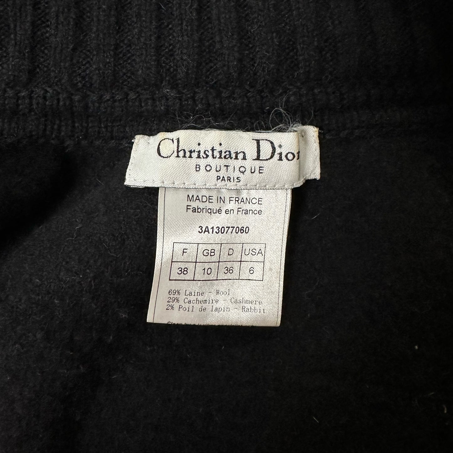 CHRISTIAN DIOR Fall Winter 2003 Knit Fur Vest