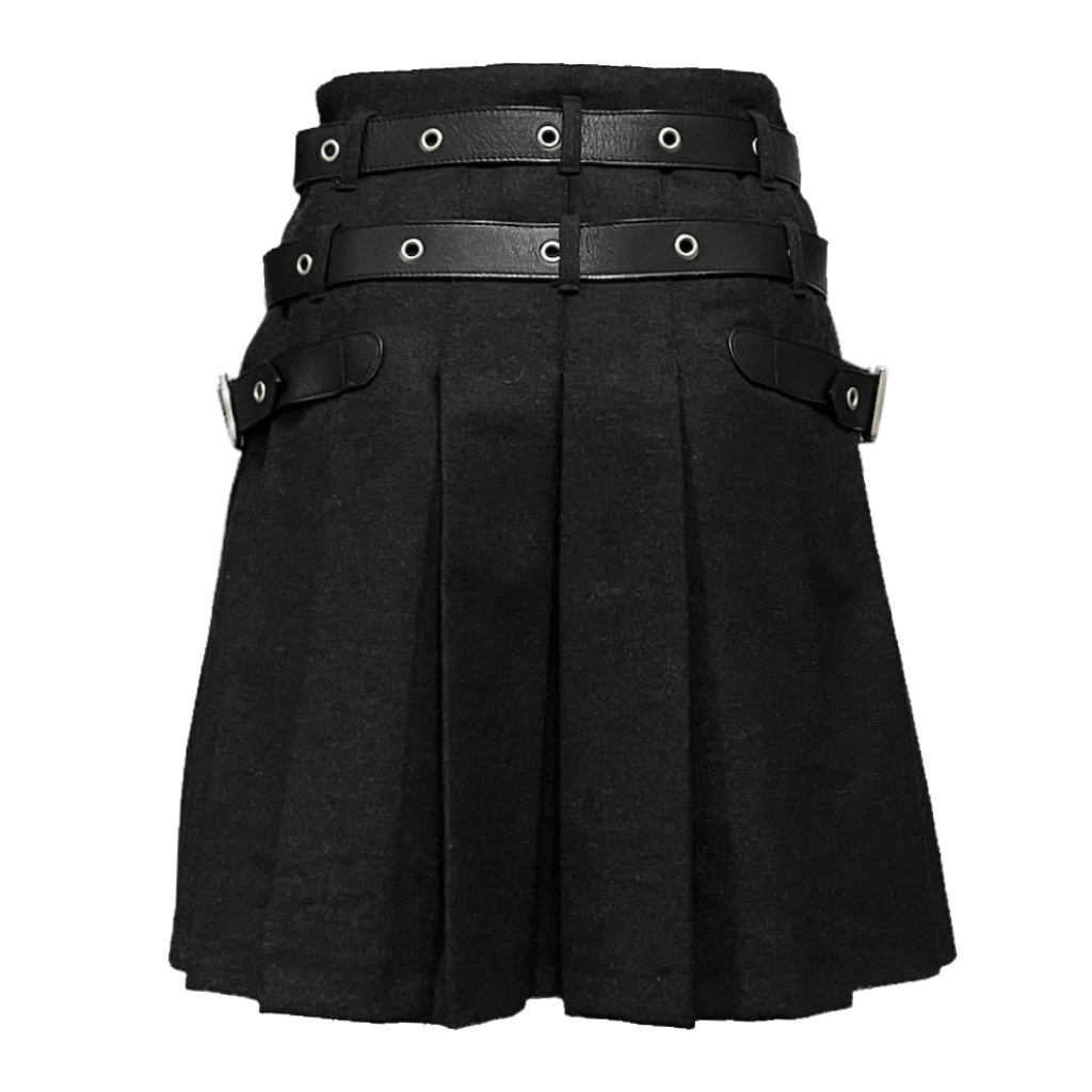 D&G Fall Winter 2003 High Waisted Asymmetric Pleated Mini Skirt