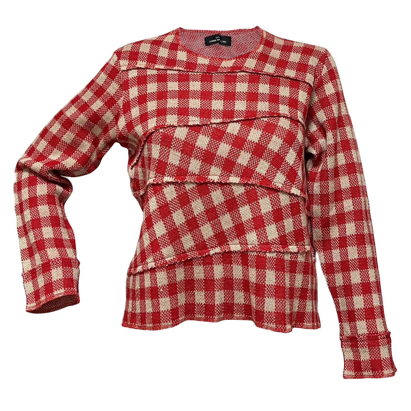 TRICOT COMME DES GARÇONS Checkered Knit Sweater
