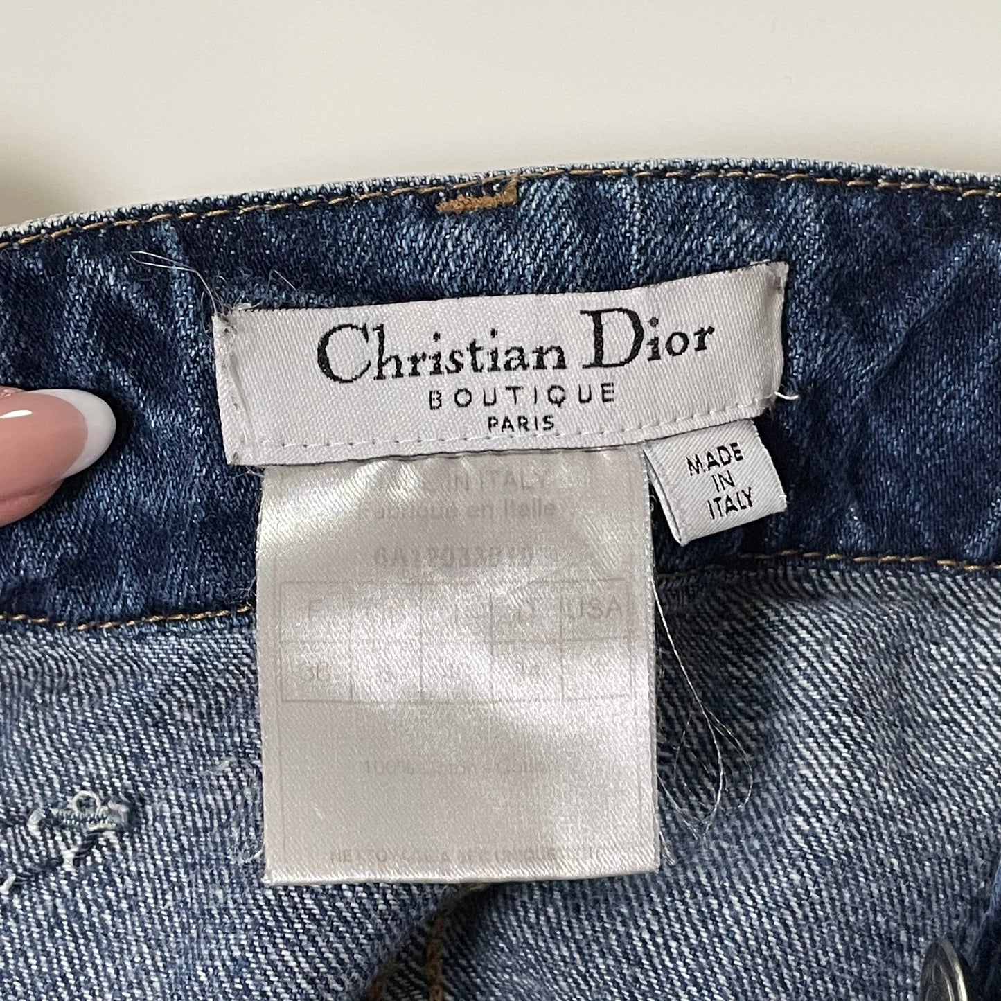 CHRISTIAN DIOR Denim Mini Skirt