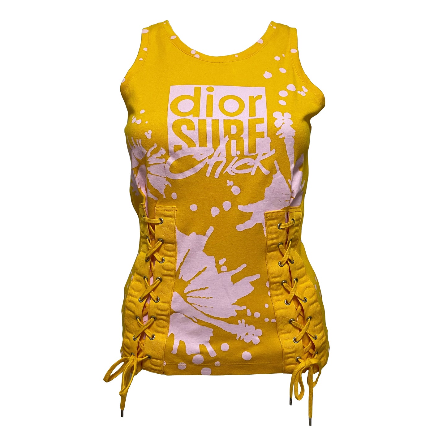 CHRISTIAN DIOR Spring Summer 2004 Surf Chick Laced Up Tank Top