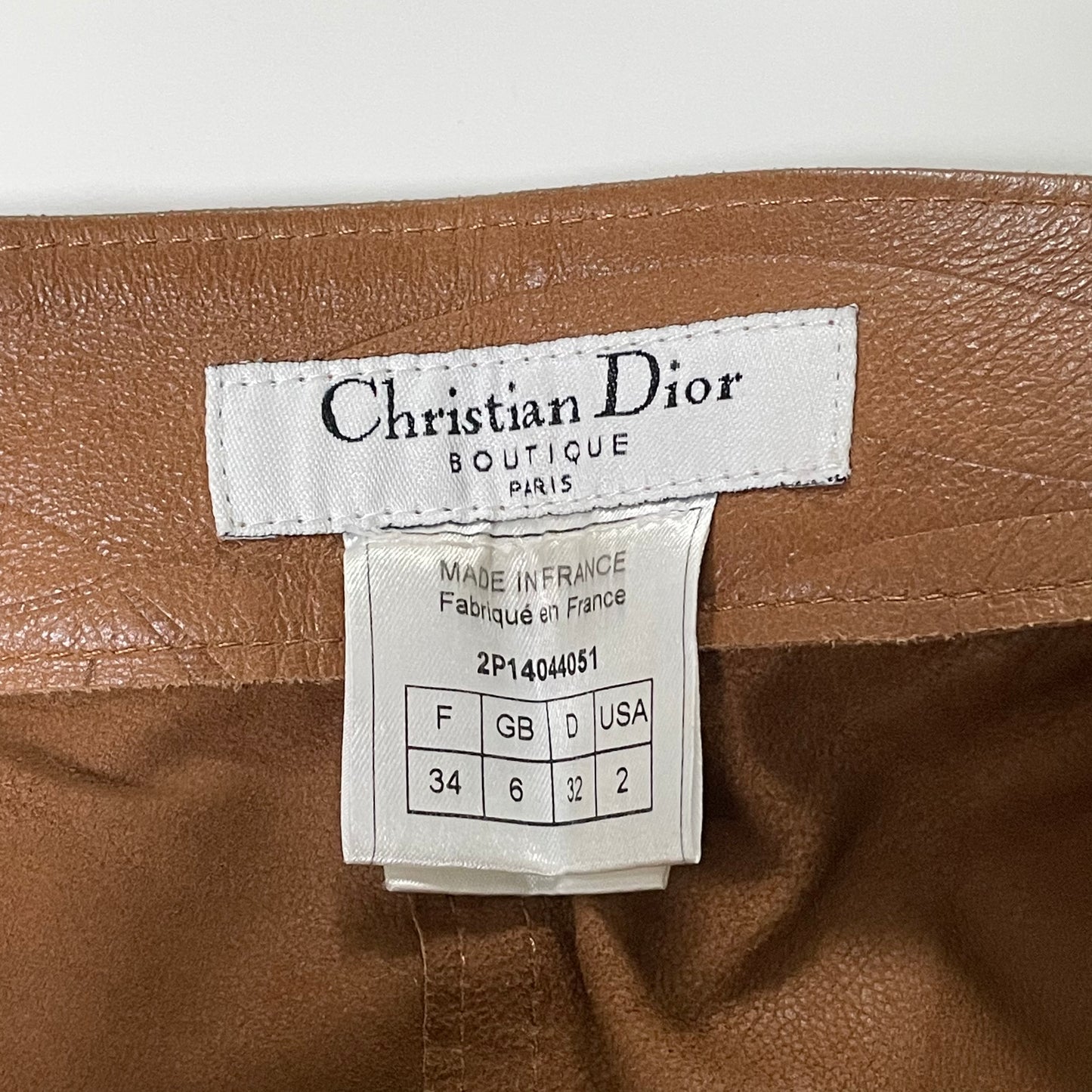 CHRISTIAN DIOR Spring Summer 2002 Leather Pants