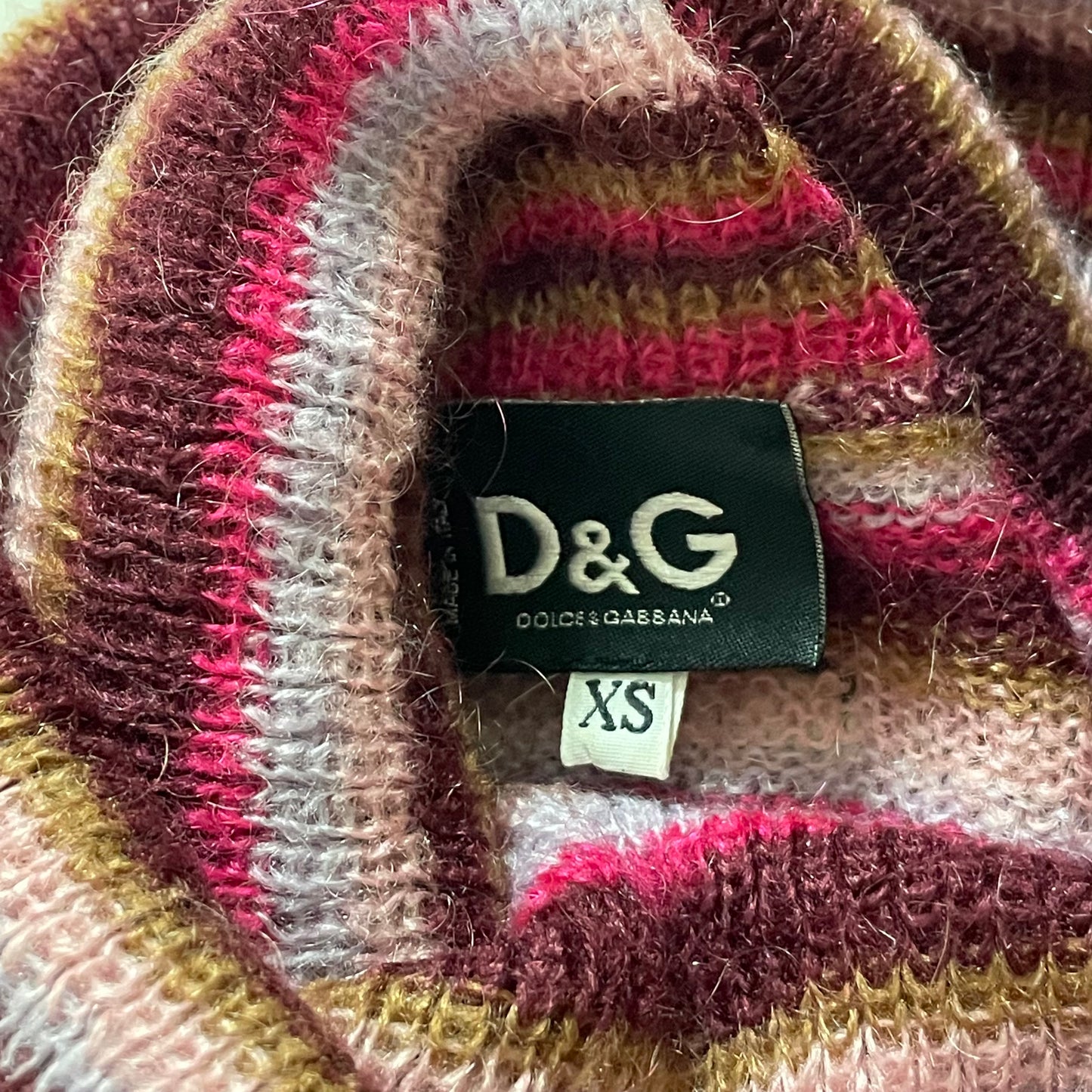 D&G Fall Winter 2000 Striped Turtleneck Sweater