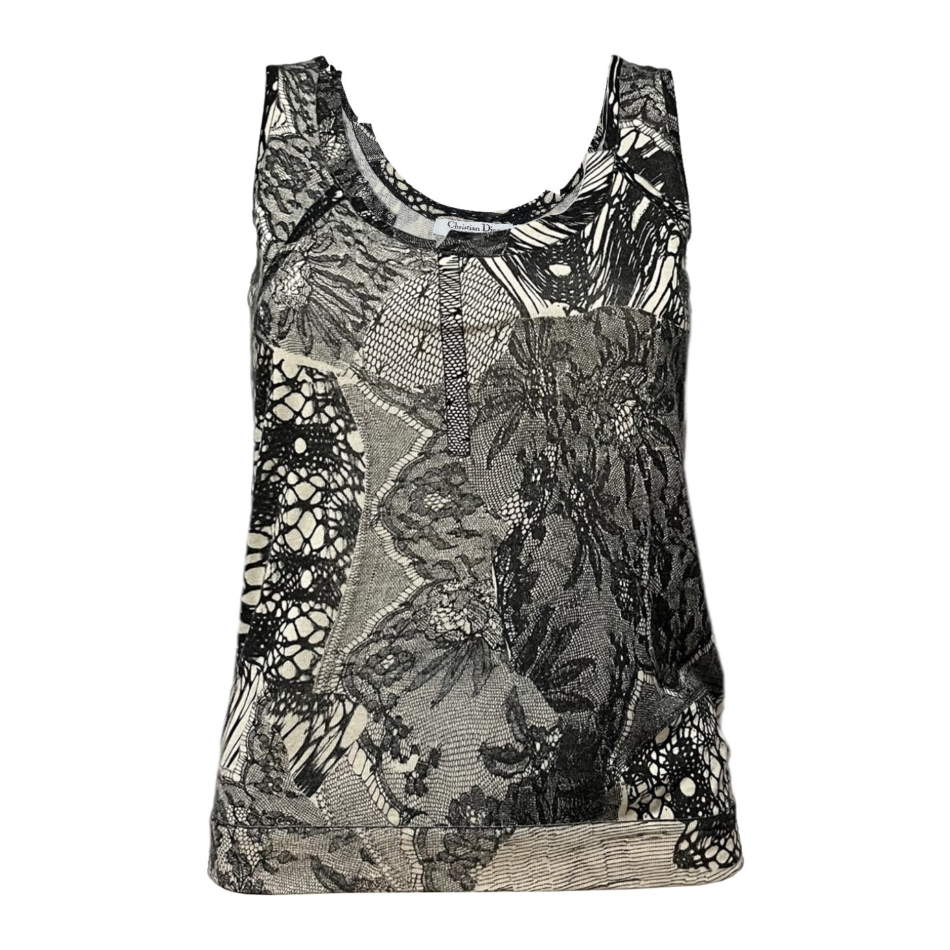 CHRISTIAN DIOR Spring Summer 2006 Lace Print Tank Top