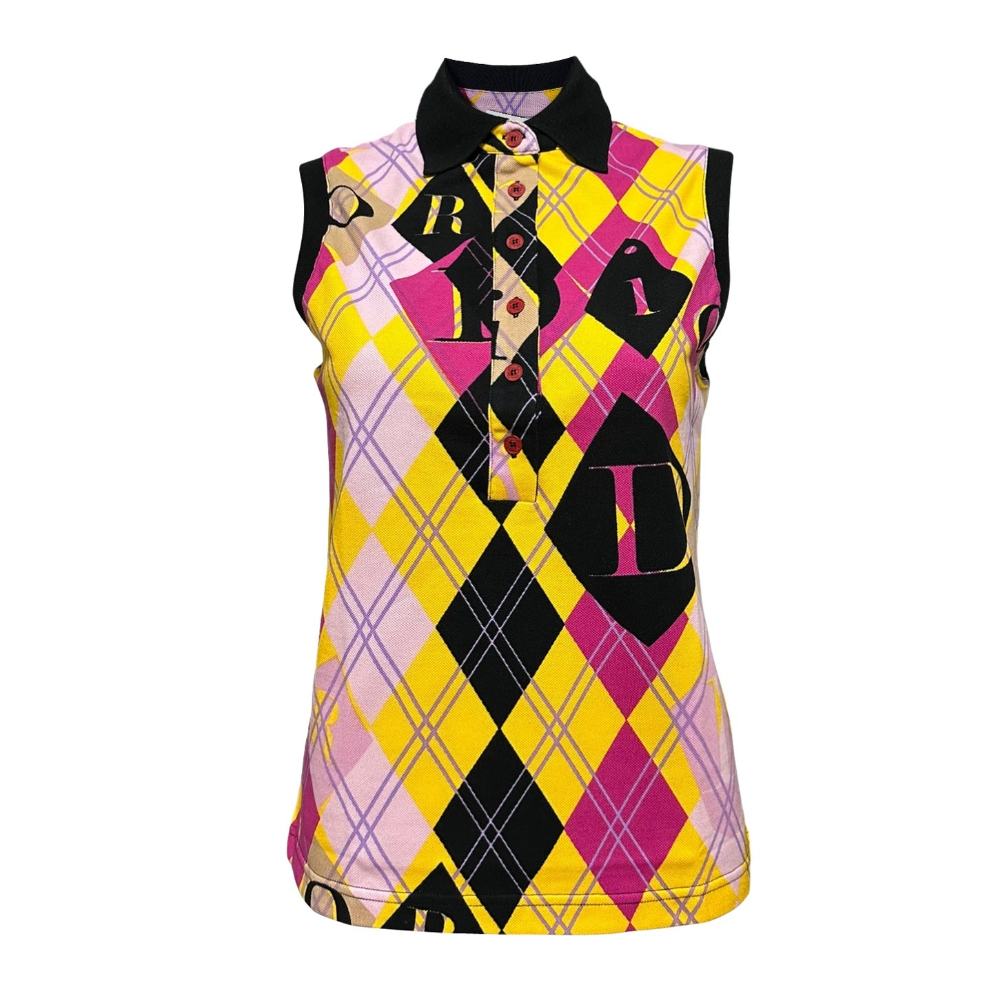 CHRISTIAN DIOR Fall Winter 2004 Golf Checkered Sleeveless Polo Shirt