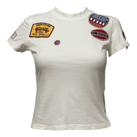 CHRISTIAN DIOR Spring Summer 2001 "Miss Diorella" Patch T-Shirt