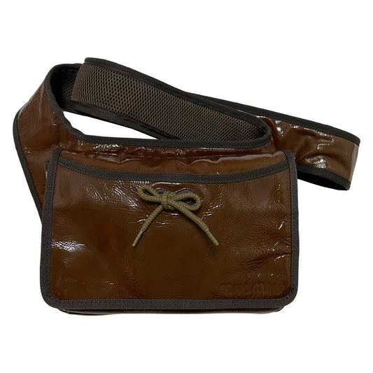 MIU MIU Fall Winter 1999 Enameled Leather Mesh Shoulder Bag