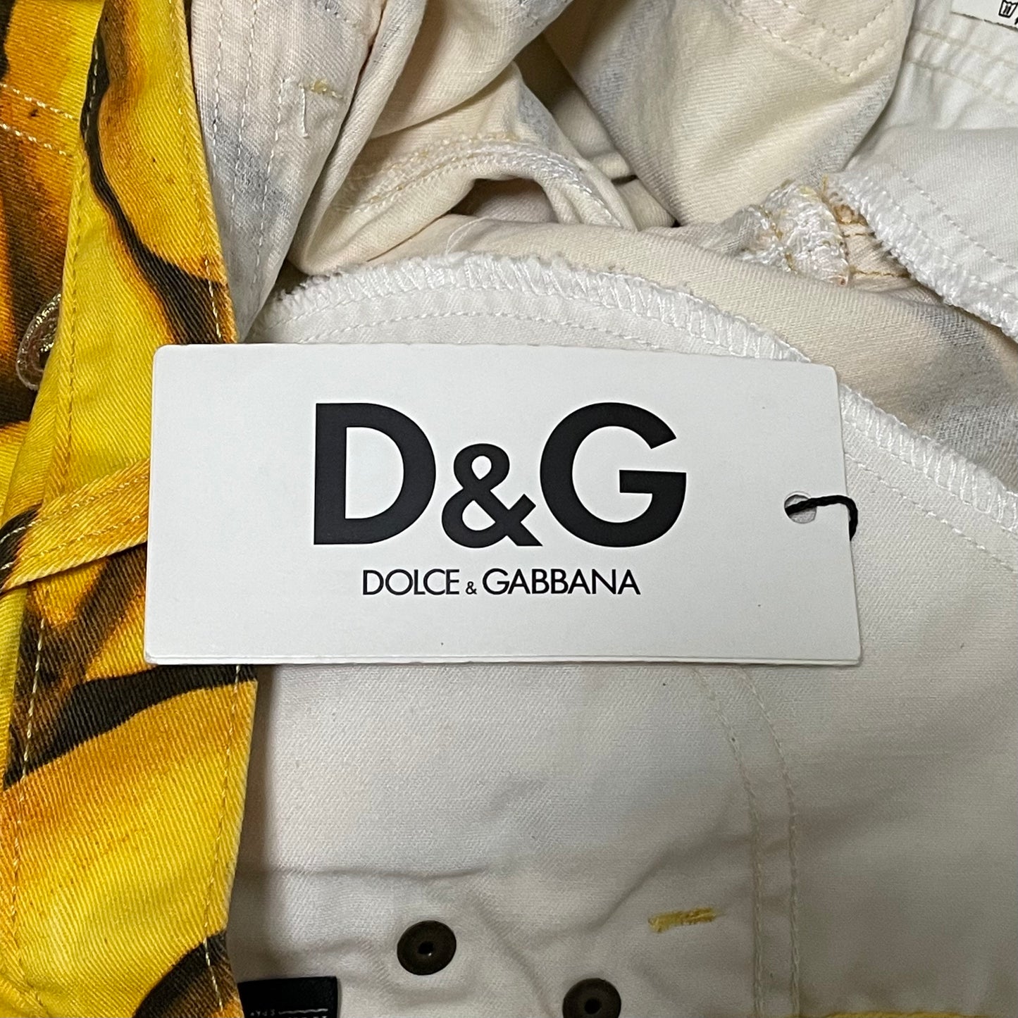 D&G Banana Print Cropped Pants