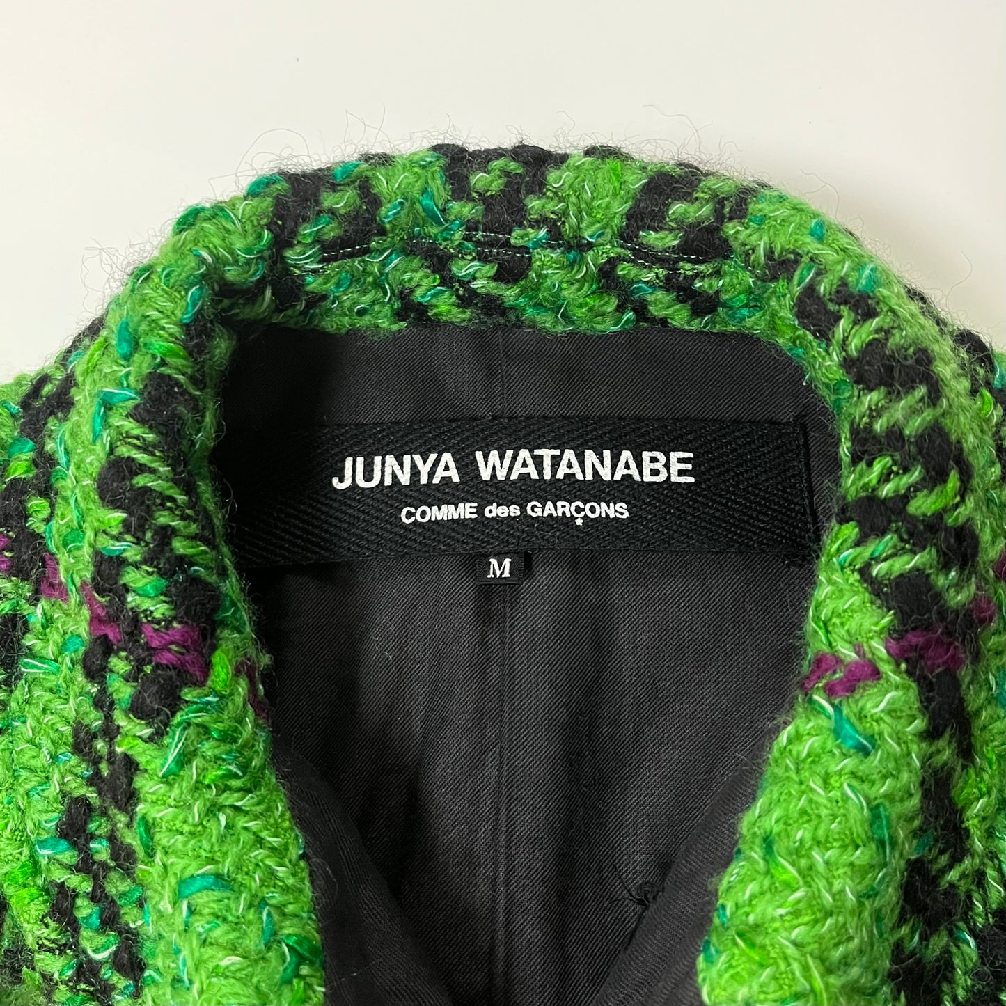 JUNYA WATANABE Fall Winter 2001 Check Tweed Knit Sweater