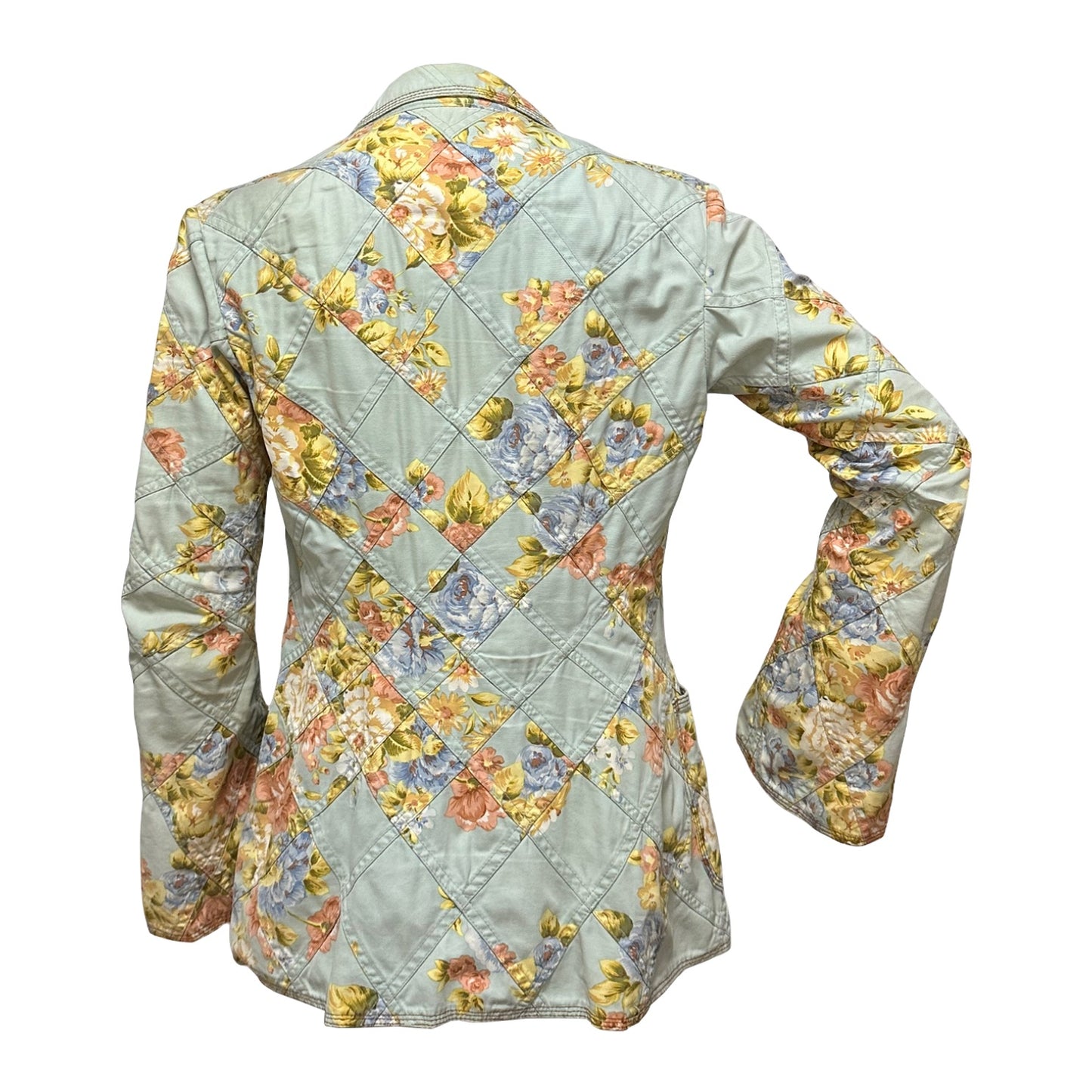 JUNYA WATANABE Spring Summer 2002 Patchwork Floral Print Tailored Jacket